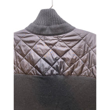 Load image into Gallery viewer, Banana Republic Sweater Jacket Mens Large Black Quilted Merino Wool Full Zip