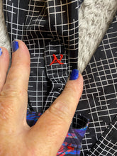 Load image into Gallery viewer, Au Noir Shirt Adult 1 Medium Black Embroidered Flip Cuffs Contrast Casual Mens