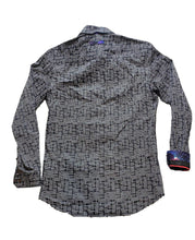 Load image into Gallery viewer, Au Noir Shirt Adult 1 Medium Black Embroidered Flip Cuffs Contrast Casual Mens