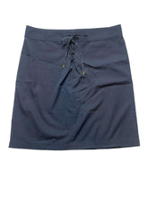 Load image into Gallery viewer, Lauren Ralph Lauren Skirt Womens 12 (36x21) Navy Pencil Straight Lace Up Ladies