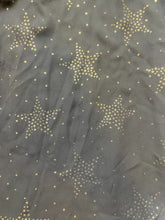 Load image into Gallery viewer, Torrid Shirt Womens 3 3X Black Gold Star Georgette Harper Tunic Blouse Plus Lady