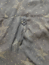 Load image into Gallery viewer, Torrid Shirt Womens 3 3X Black Gold Star Georgette Harper Tunic Blouse Plus Lady