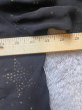 Load image into Gallery viewer, Torrid Shirt Womens 3 3X Black Gold Star Georgette Harper Tunic Blouse Plus Lady