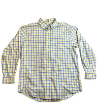 Load image into Gallery viewer, Orvis Shirt Adult Large Yellow Blue Plaid Button Up Casual Classic Collared Mens