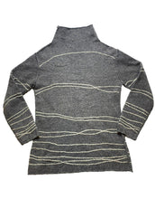 Load image into Gallery viewer, Bloomingdales Sweater Adult Small Gray Turtleneck 100% Lambswool Outerwear Mens