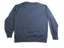 Load image into Gallery viewer, Orvis Sweater Adult Large Navy Blue V-Neck Merino Wool Nylon Stretch Spandex Men