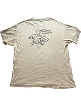 Load image into Gallery viewer, VTG Lake Arcadia Triathlon Shirt Adult Extra Large Khaki Single Stitch Frog 90s