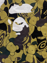 Load image into Gallery viewer, BAPE A Bathing Ape X Bearbrick Shirt Adult Large White Big Head Camo Mens