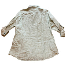 Load image into Gallery viewer, Island Republic Shirt Mens Extra Large Sage Green Linen Button Down Checkered