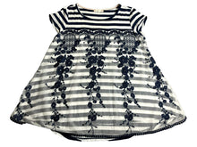 Load image into Gallery viewer, Anthropologie Altar’d State Shirt Womens Medium Navy White Embroidered Overlay