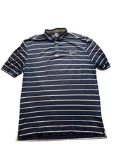 Load image into Gallery viewer, FJ FootJoy Shirt Adult Extra Large Navy Blue Striped Fripp Island Golf Polo Mens