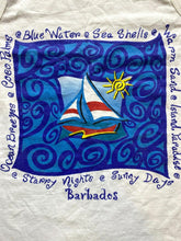 Load image into Gallery viewer, VTG Barbados Shirt Adult Large White Boat Sailing Sail River Bay Tank 90s Mens