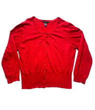 Load image into Gallery viewer, Ashley Stewart Sweater Womens 26 (4X) Red Button Front Cardigan Rayon Nylon