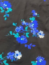 Load image into Gallery viewer, Calvin Klein Shirt Womens Large Black Blue AOP Floral Boho Lined Blouse Boxy