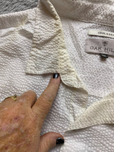 Load image into Gallery viewer, Oak Shirt Adult 3XL XXXL White Cool & Dry Seersucker Button Up Casual Mens