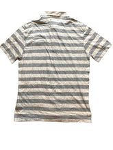 Load image into Gallery viewer, Zero Tolerance Shirt Adult Medium Gray White Preppy Striped VCTRY Golf Polo Mens