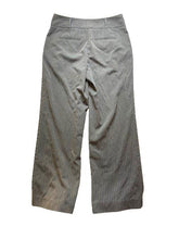 Load image into Gallery viewer, Chicos Pants Womens 1 (33x28) Gray Pinstriped Straight Flat Front Rayon Spandex