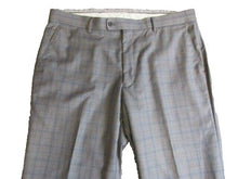 Load image into Gallery viewer, Vitali Pants Adult 36x29 Gray Plaid Flat Front Straight Leg Trouser Dress Mens