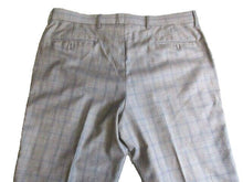 Load image into Gallery viewer, Vitali Pants Adult 36x29 Gray Plaid Flat Front Straight Leg Trouser Dress Mens