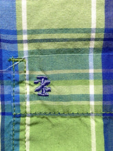 Load image into Gallery viewer, IZOD Shirt Adult Extra Large Button Up Green Blue Saltwater Seaport Poplin Mens