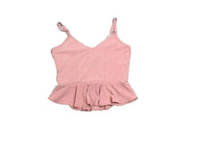 Load image into Gallery viewer, 21 Saints Shirt Womens Large Cropped Peplum Hem Sleeveless Casual Ladies NWT