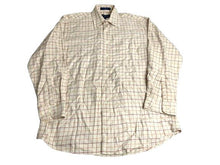 Load image into Gallery viewer, Alan Flusser Shirt Adult Medium Pale Yellow Button Up Checkered Casual Mens