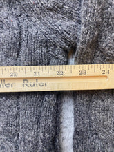 Load image into Gallery viewer, LL Bean Sweater Adult Large Gray Cable Knit Lambs Wool Nylon Outerwear Mens