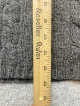 Load image into Gallery viewer, LL Bean Sweater Adult Large Gray Cable Knit Lambs Wool Nylon Outerwear Mens