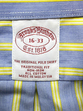 Load image into Gallery viewer, Brooks Brother Shirt Adult 16-33 2XL Stripes Button Up Polo Traditional Fit Mens