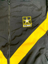 Load image into Gallery viewer, US Army Jacket Adult Medium Black Yellow Zip Up Windbreaker Fitness Uniform Mens