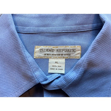 Load image into Gallery viewer, Island Republic Shirt Mens Extra Large Blue Silk Button Down Short Sleeve