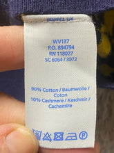 Load image into Gallery viewer, Boden Sweater Womens Small Navy Yellow Cashmere Stripes Button Up Cardigan Lady