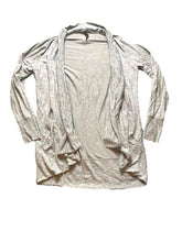 Load image into Gallery viewer, Athleta Sweater Womens Large Tall Gray Open Front Waterfall Cardigan Thumbhole