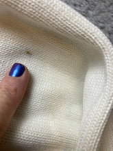 Load image into Gallery viewer, VTG University of Okoboji Sweater Adult Medium Ivory Knitted Outerwear USA Mens