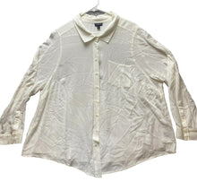 Load image into Gallery viewer, Torrid Shirt Womens 3 3X Ivory Button Up Rayon Loose Boxy Peasant Casual Plus
