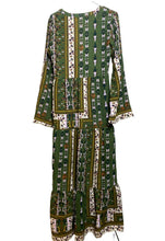 Load image into Gallery viewer, Anthropologie En Creme Dress Womens Small Green Hippie Peasant Boho Maxi Ladies