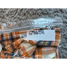 Load image into Gallery viewer, Bit & Bridle Shirt Mens Small Orange Plaid Button Up Y2K Skater Grunge Western