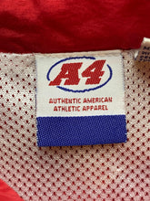 Load image into Gallery viewer, VTG City Football Jacket Adult Extra Large Red Ivory Sporty Windbreaker 70s Mens