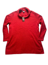 Load image into Gallery viewer, J Jill Sweater Women Large Red Turtleneck Oversized Nylon Outerwear MSRP $89 NWT