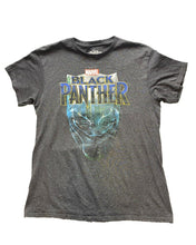 Load image into Gallery viewer, Black Panther Shirt Adult Medium Charcoal Gray Wakanda Forever Marvel Hero Mens