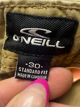 Load image into Gallery viewer, Oneill Shorts Adult 30x11 Khaki Cargo Pockets Standard Fit Outdoor Hiking Mens