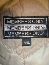 Load image into Gallery viewer, VTG Members Only Jacket Adult 44L Taupe Full Zip Snaps Bomber Outdoor Mens