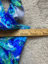 Load image into Gallery viewer, Lauren Ralph Lauren Swimsuit Womens 14 Large Blue Green AOP Flower One Piece