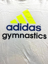 Load image into Gallery viewer, VTG Adidas Shirt Adult Extra Large White Gymnastics Front Logo Activewear Mens