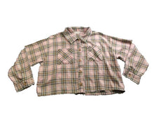 Load image into Gallery viewer, Altar'd State Jacket Womens Large Button Up Flannel Plaid Cropped Rayon Ladies
