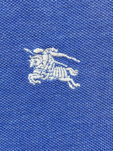 Load image into Gallery viewer, Burberry Brit Shirt Adult Large Blue Equestrian Knight Logo Preppy Polo Mens