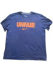 Load image into Gallery viewer, Nike Shirt Adult 2XL Navy Blue Unfair Swoosh Logo Standard Fit Activewear Mens