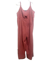 Load image into Gallery viewer, Angie Jumpsuit Womens 2X Brick Red Striped Wide Leg Hippie Indie Plus Ladies