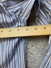 Load image into Gallery viewer, Sean John Shirt Adult 3XL XXXL Blue White Striped Button Up Casual Dress Mens