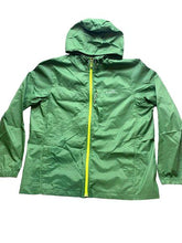 Load image into Gallery viewer, Eddie Bauer Jacket Adult Extra Large Green Full Zip Hoodie Windbreaker Nylon Men